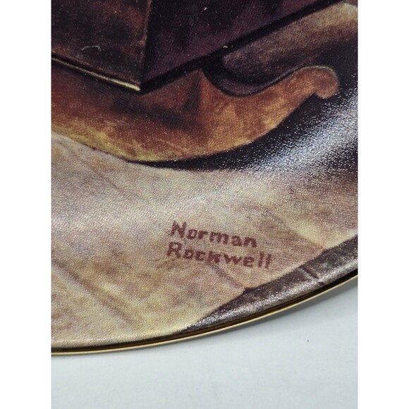 Edwin M. Knowles By Norman Rockwell Granpa's Gift Collector's Plate 80's Unisex - Picture 9 of 10